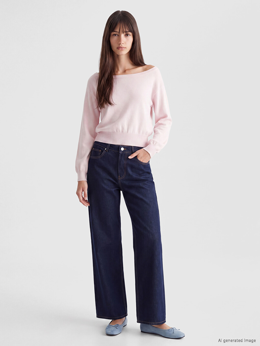 Straight Fit Kadın Jean Pantolon