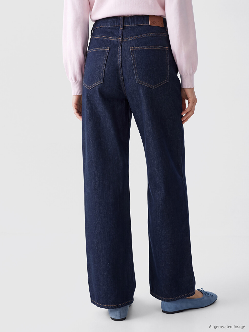 Straight Fit Kadın Jean Pantolon-3