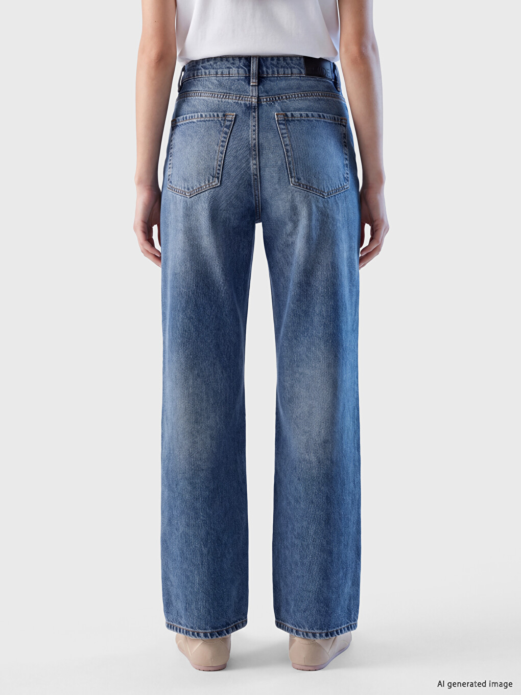 Straight Fit Kadın Jean Pantolon-3