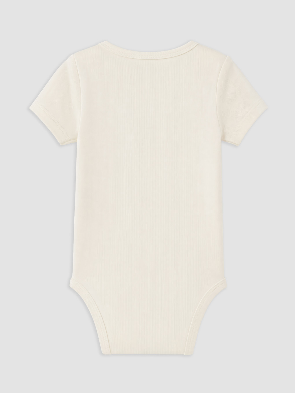 Bej Baskılı Erkek Bebek Çıtçıtlı Body-1