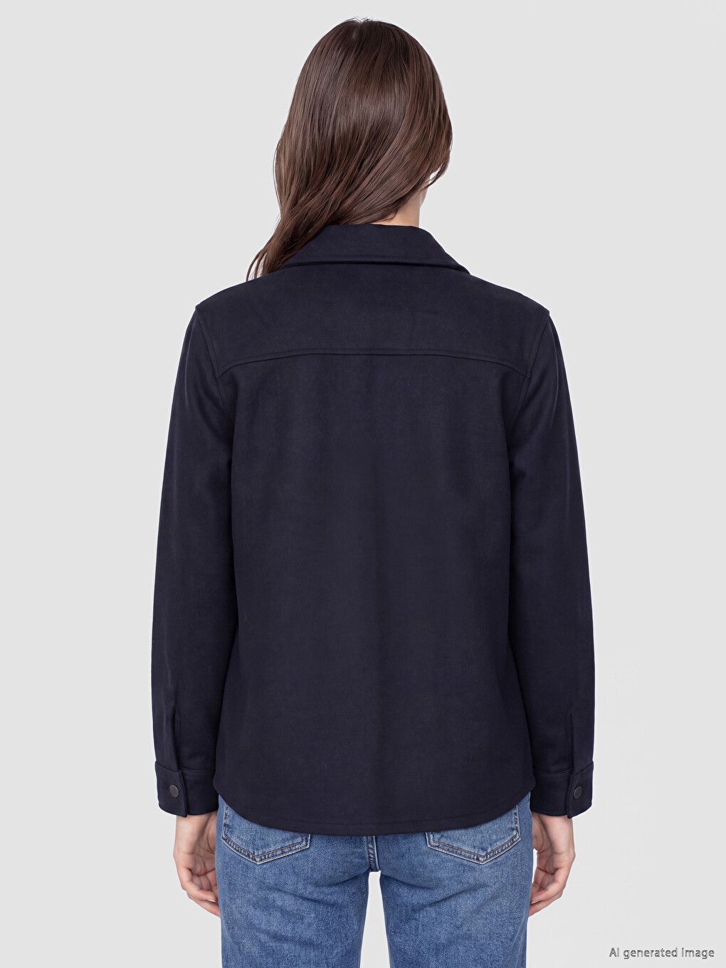 Woman Navy Overshirt-3