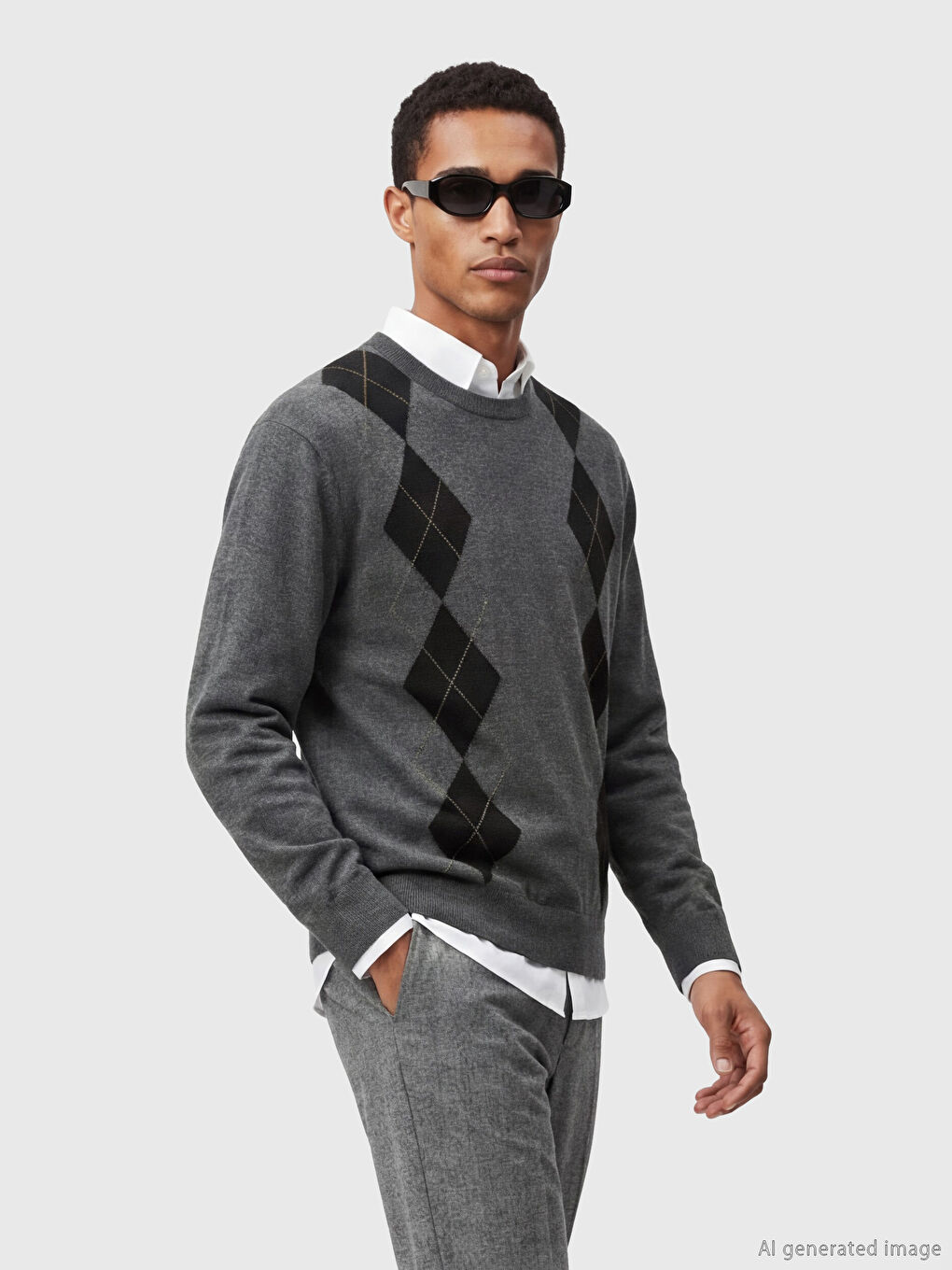 Antrasit Bisiklet Yaka Erkek Triko Kazak