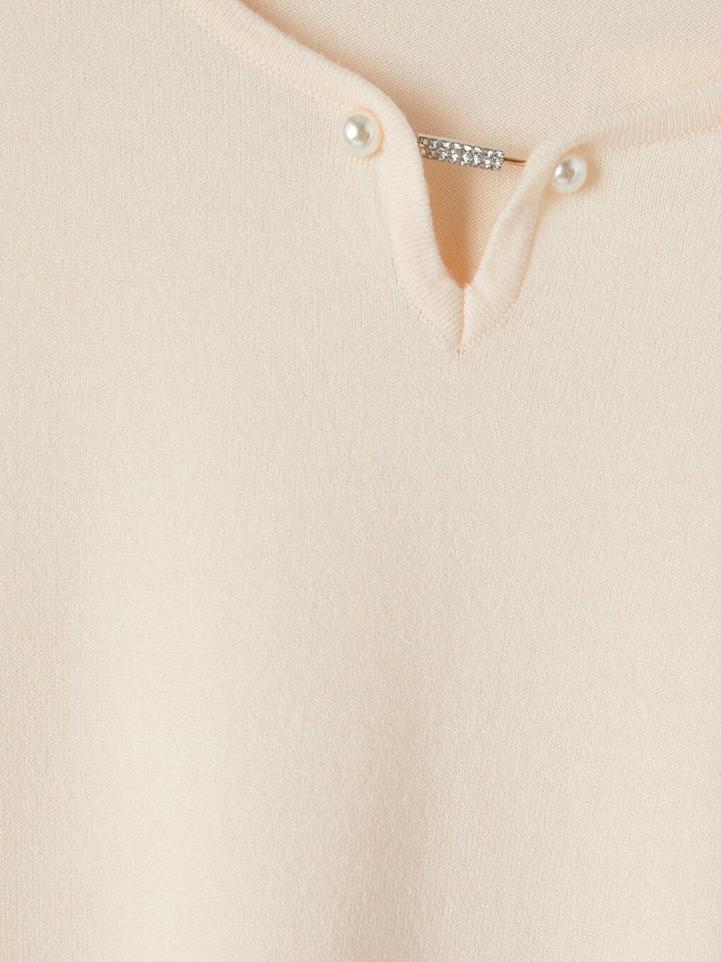 V Neck Accessory Detailed Women's Knitwear Sweater-6