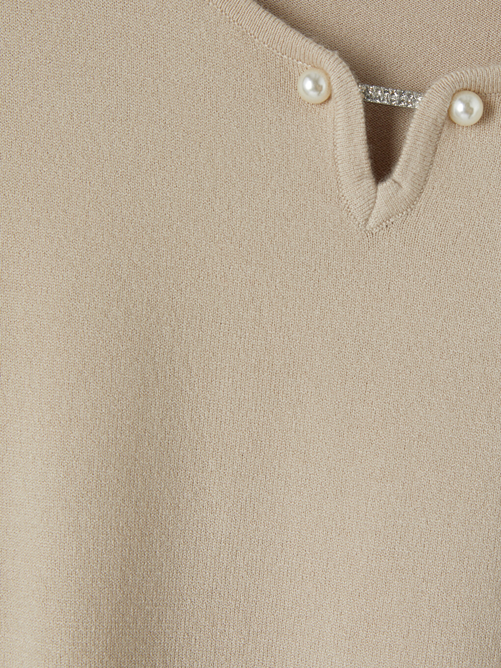 V Neck Accessory Detailed Women's Knitwear Sweater-6