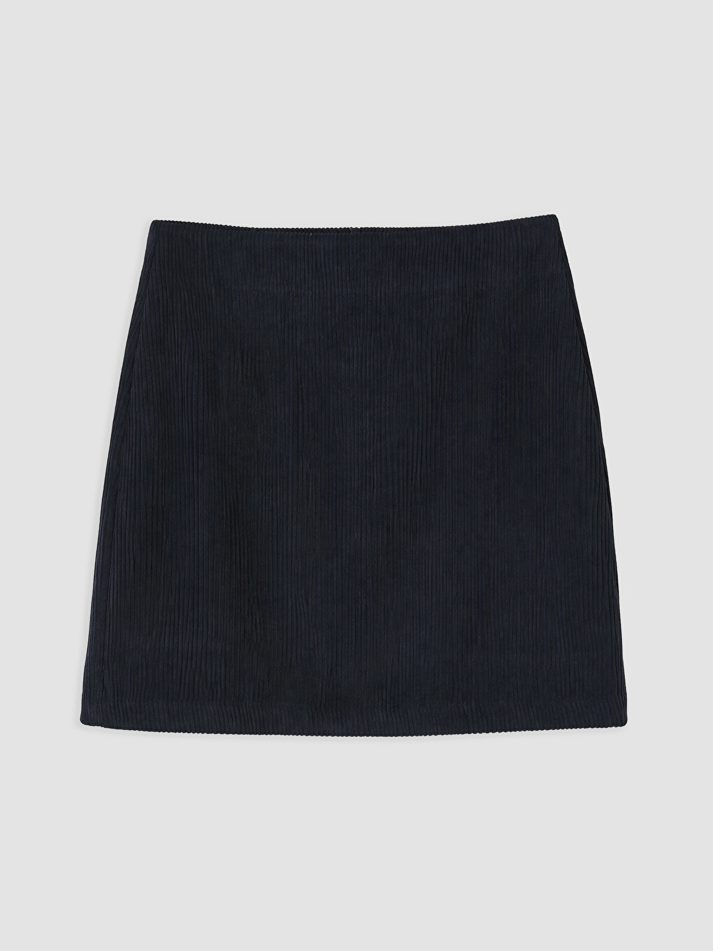 Waist Zippered Velvet Mini Skirt-4