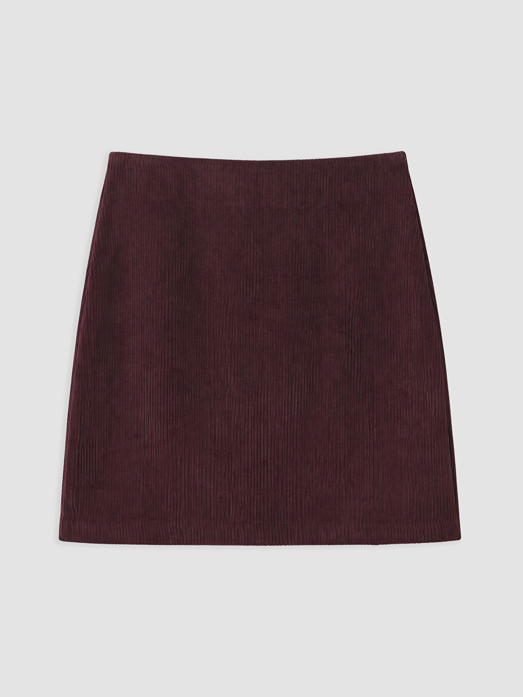 Waist Zippered Velvet Mini Skirt-4