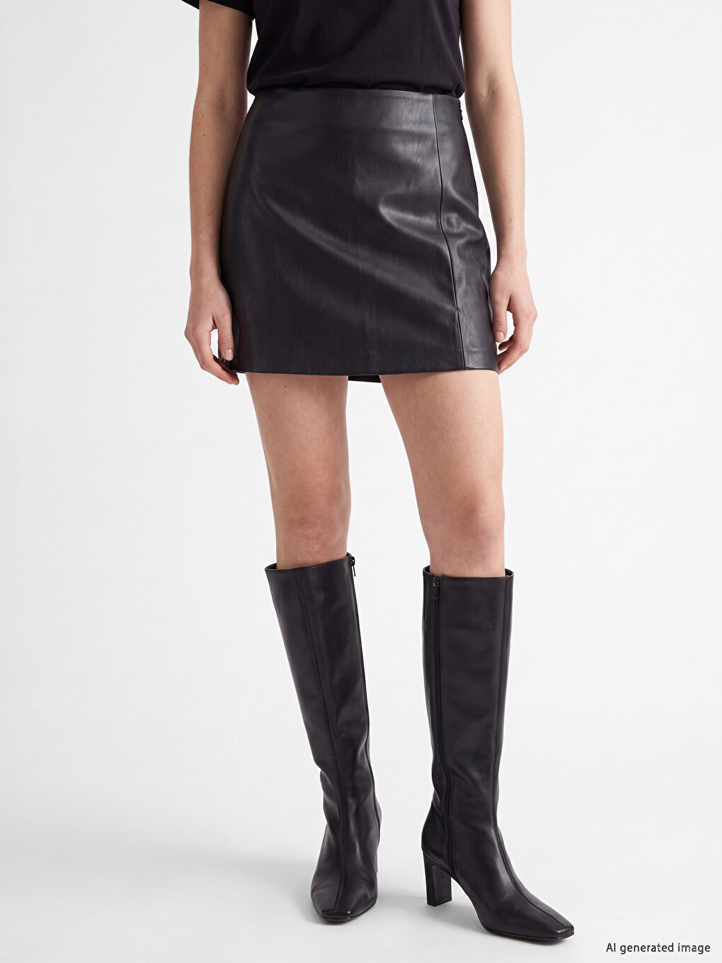 Woman Black Skort-1