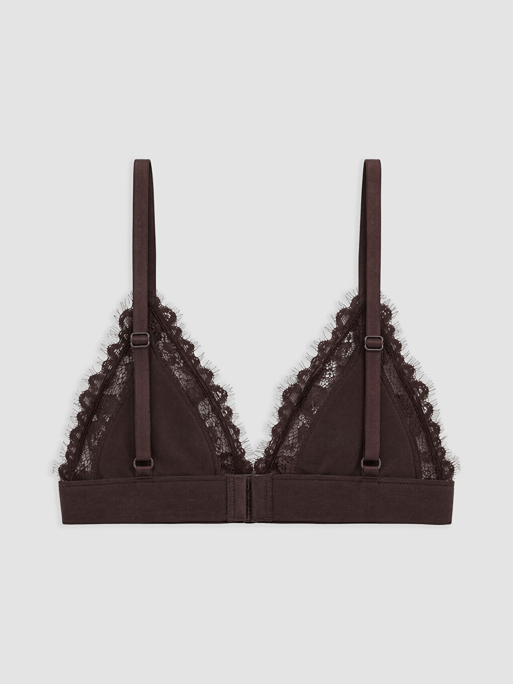 Kahverengi Balensiz Dolgusuz Dantel Detaylı Bralet-1