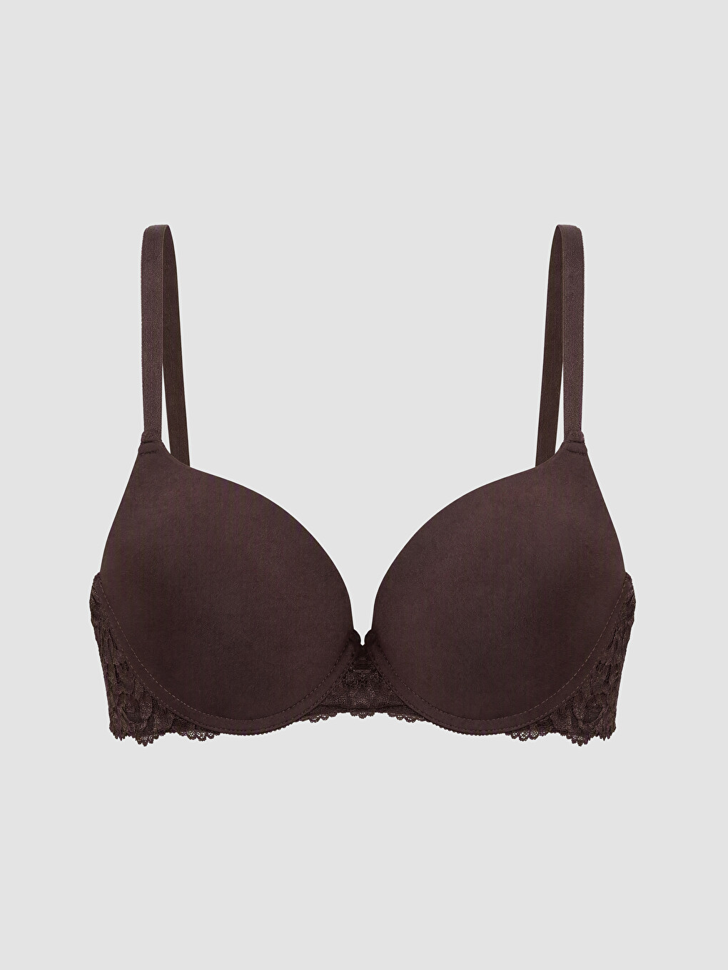 Wired Padded Lace Detail T-shirt Bra