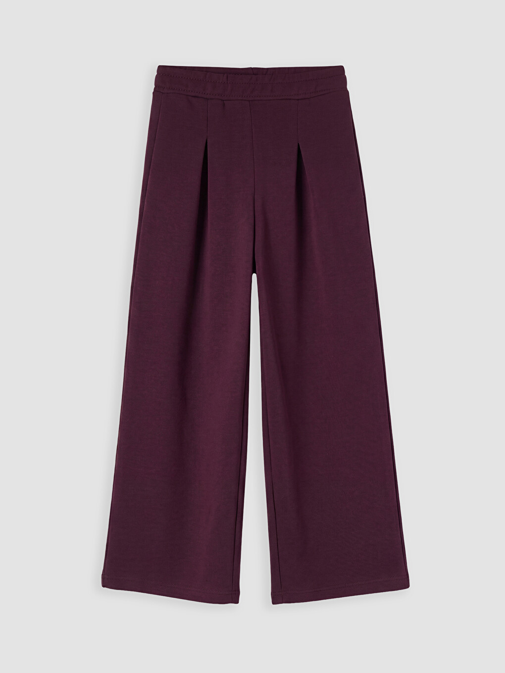Mürdüm Beli Lastikli Kız Çocuk Geniş Paça Eşofman Altı
