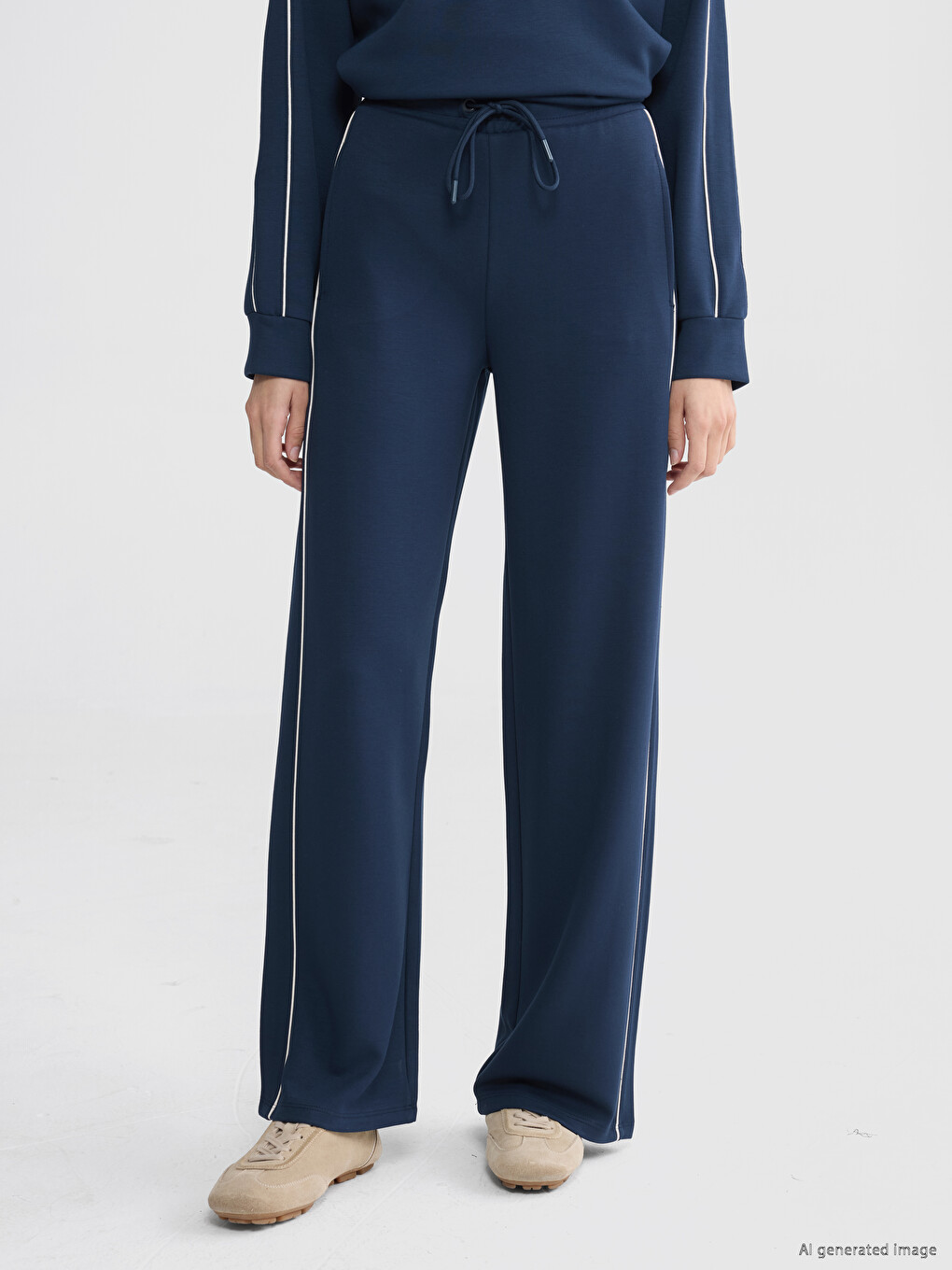 Elastic Waist Soft Touch Women's Sweatpants-1