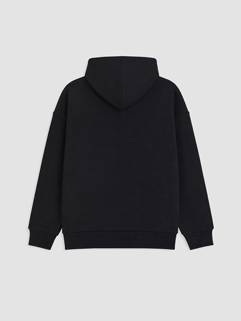 Siyah Kapüşonlu Kız Çocuk Sweatshirt-2