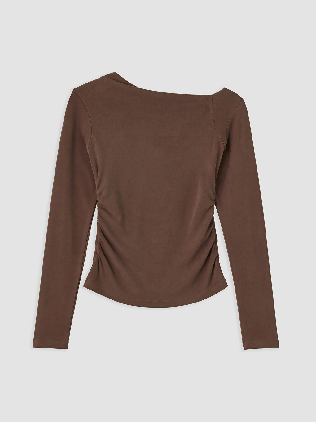 Slash Neck Ribbed Blouse-5