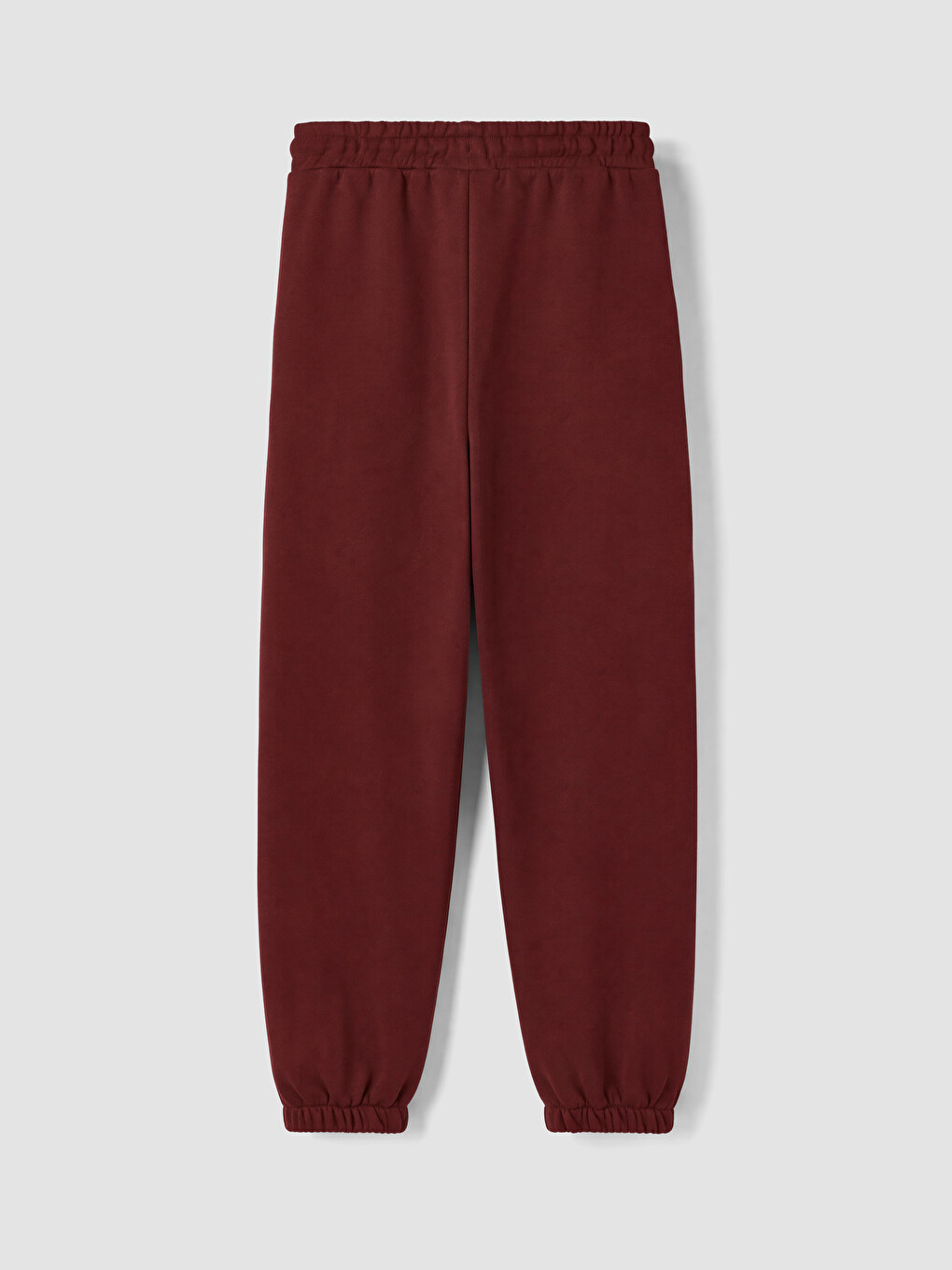 Bordo Beli Lastikli Kız Çocuk Jogger Eşofman Altı-2