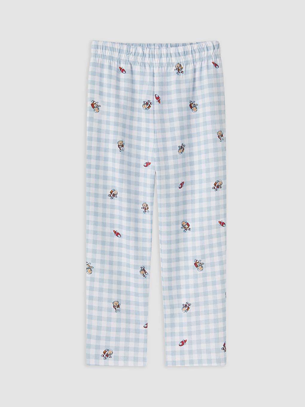Mavi Gömlek Yaka Erkek Çocuk Pijama Takım-3