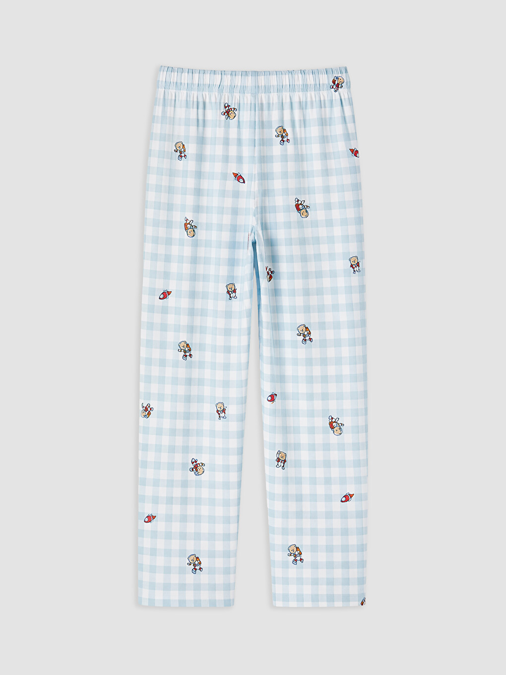 Mavi Gömlek Yaka Erkek Çocuk Pijama Takım-4