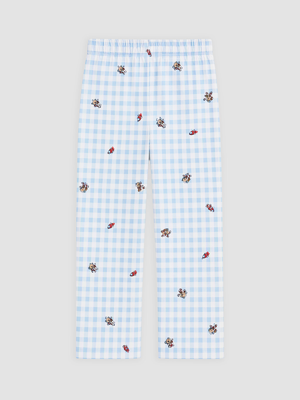 Mavi Gömlek Yaka Erkek Çocuk Pijama Takım-6