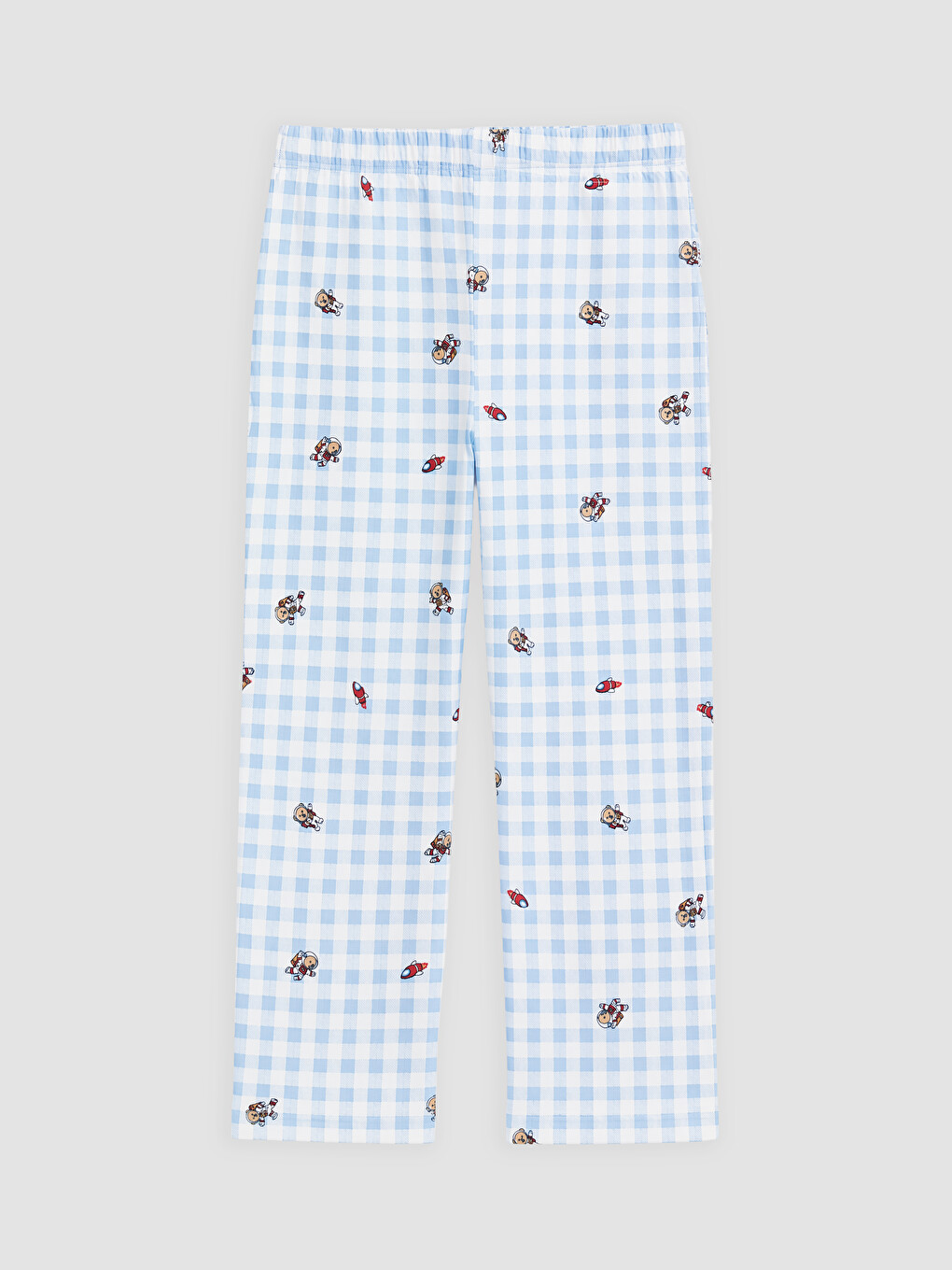 Mavi Gömlek Yaka Erkek Çocuk Pijama Takım-4