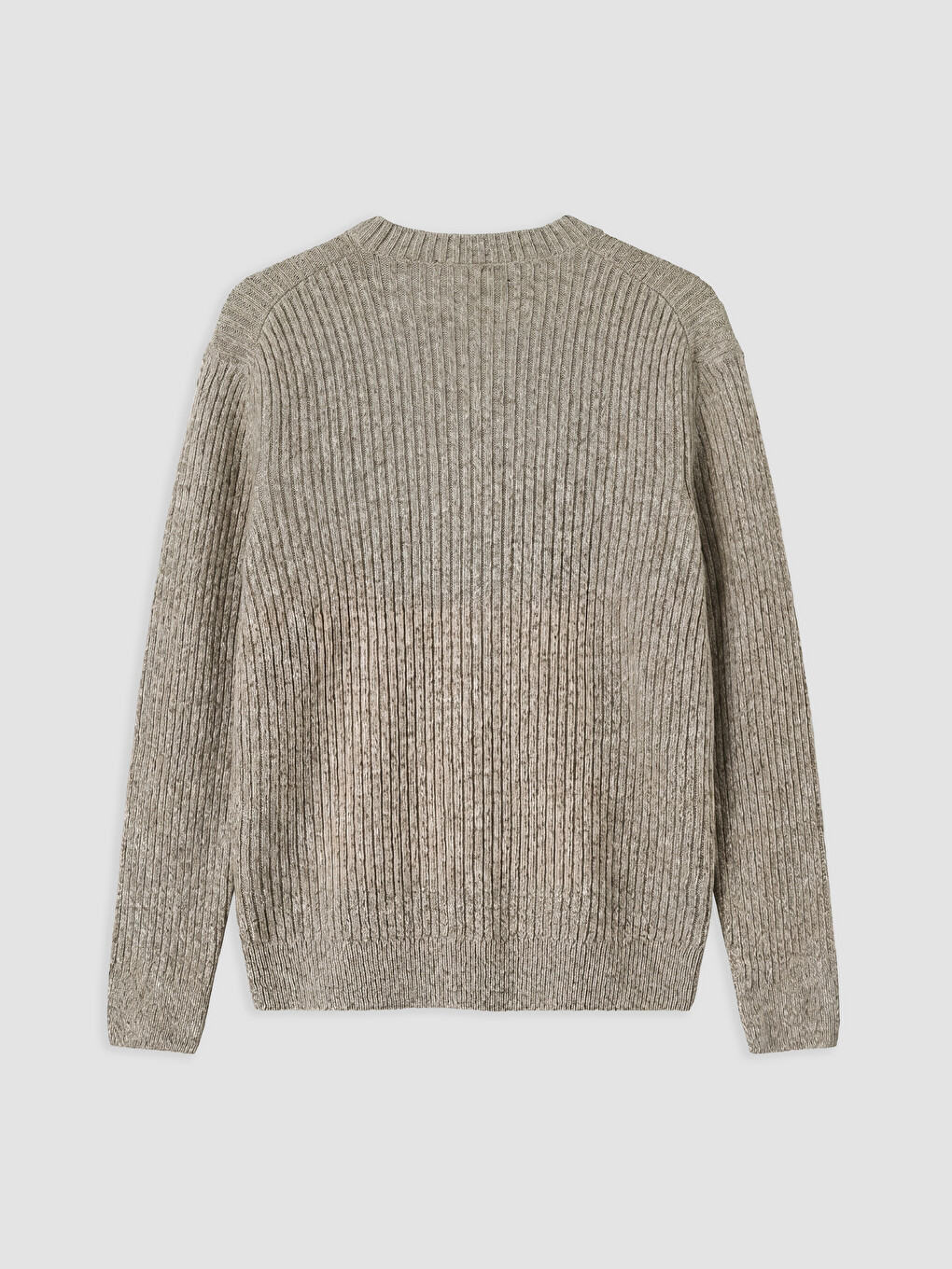 Crew Neck Ribbed Men's Knitwear Sweater-5