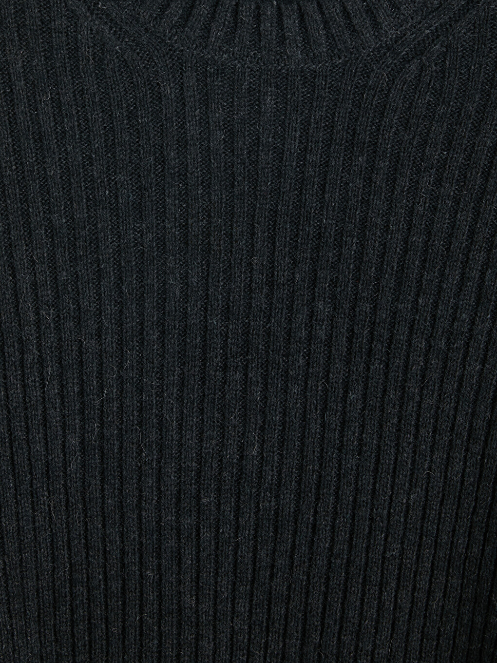 Pull En Maille Côtelée À Col Rond Pour Homme-5
