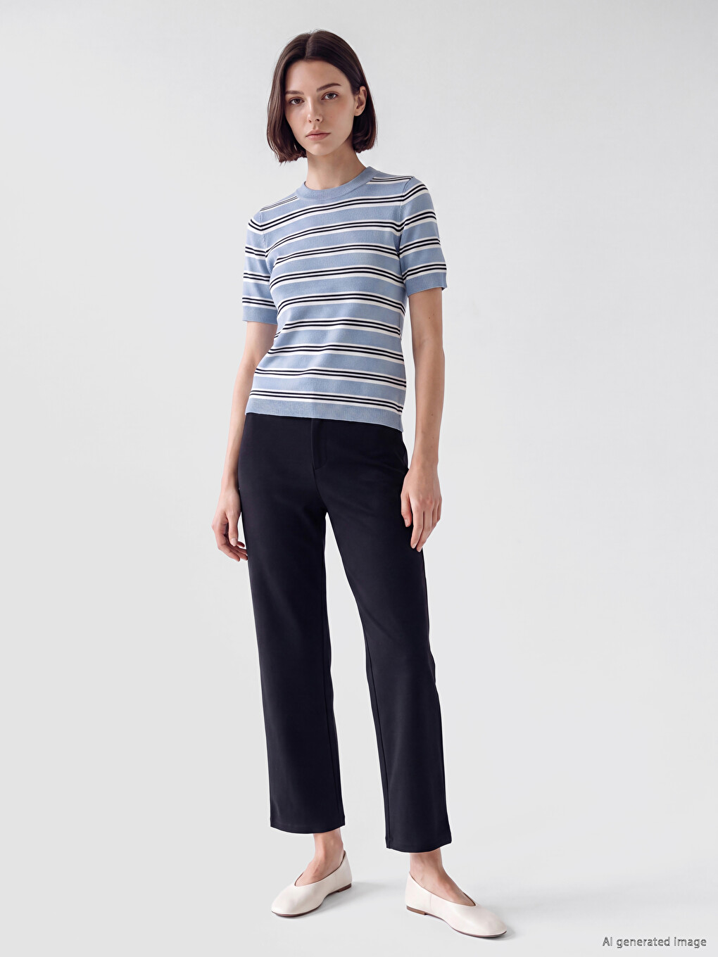 Slim Fit Pantalone Širokih Nogavica Za Žene