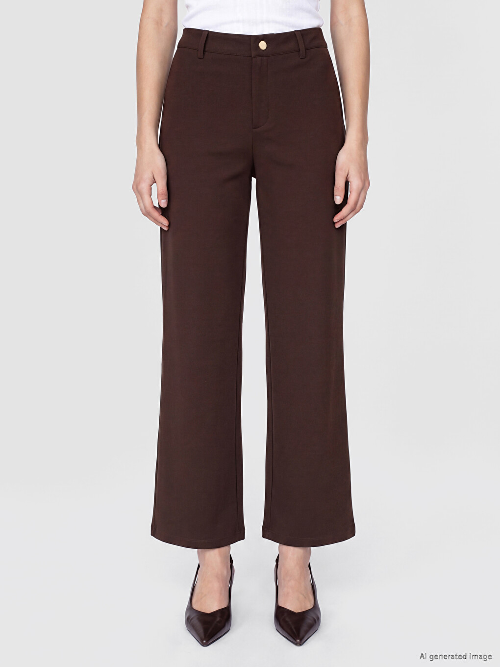 Slim Fit Ženske Pantalone-1