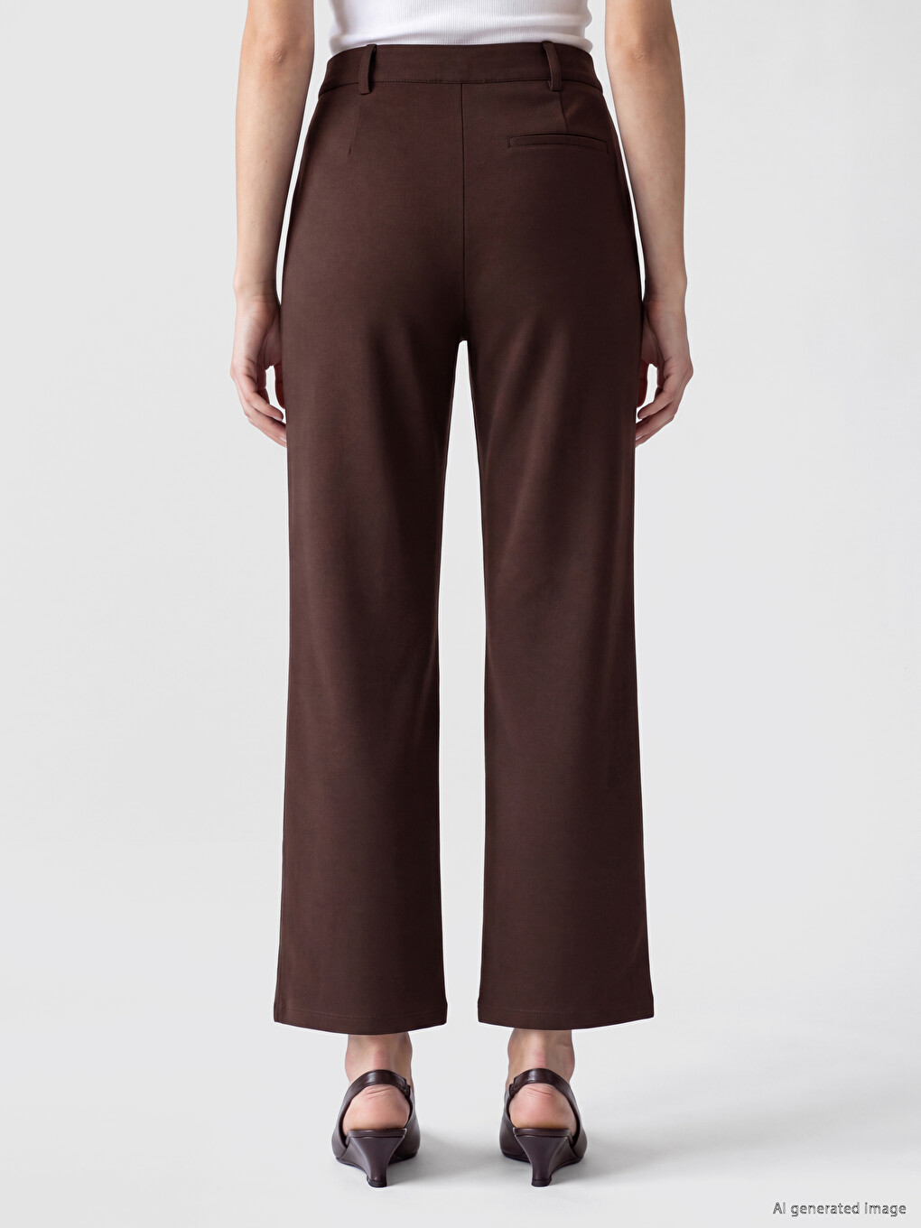 Slim Fit Ženske Pantalone-3