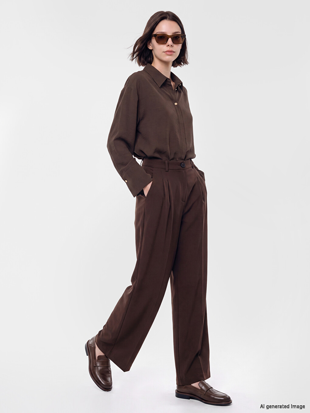 Relax Fit Wide Leg Women's Trousers
