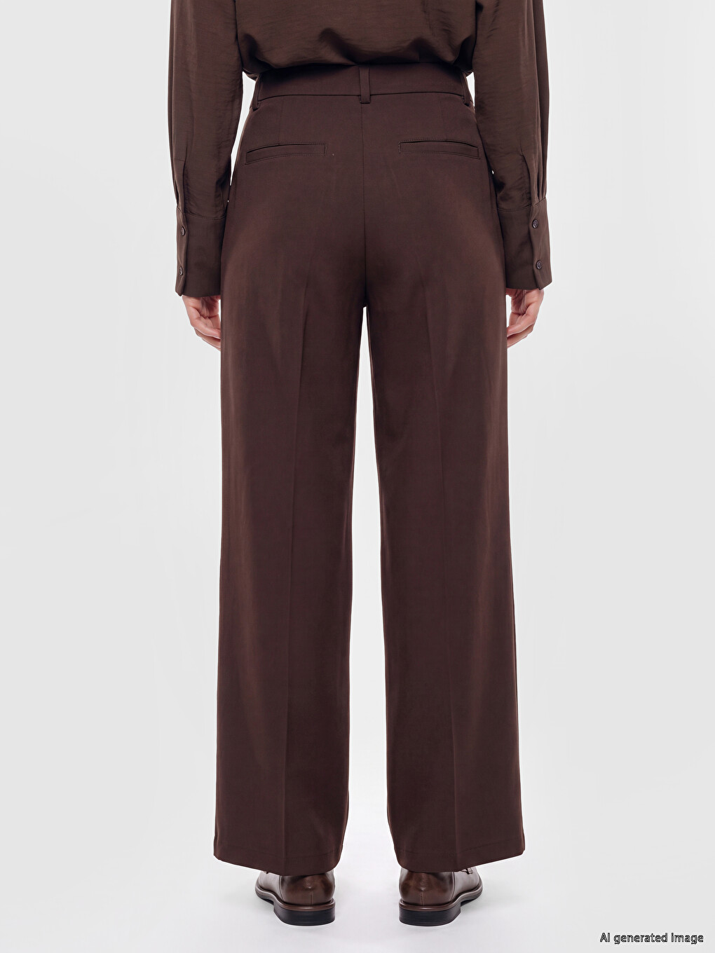Relax Fit Wide Leg Women's Trousers-3