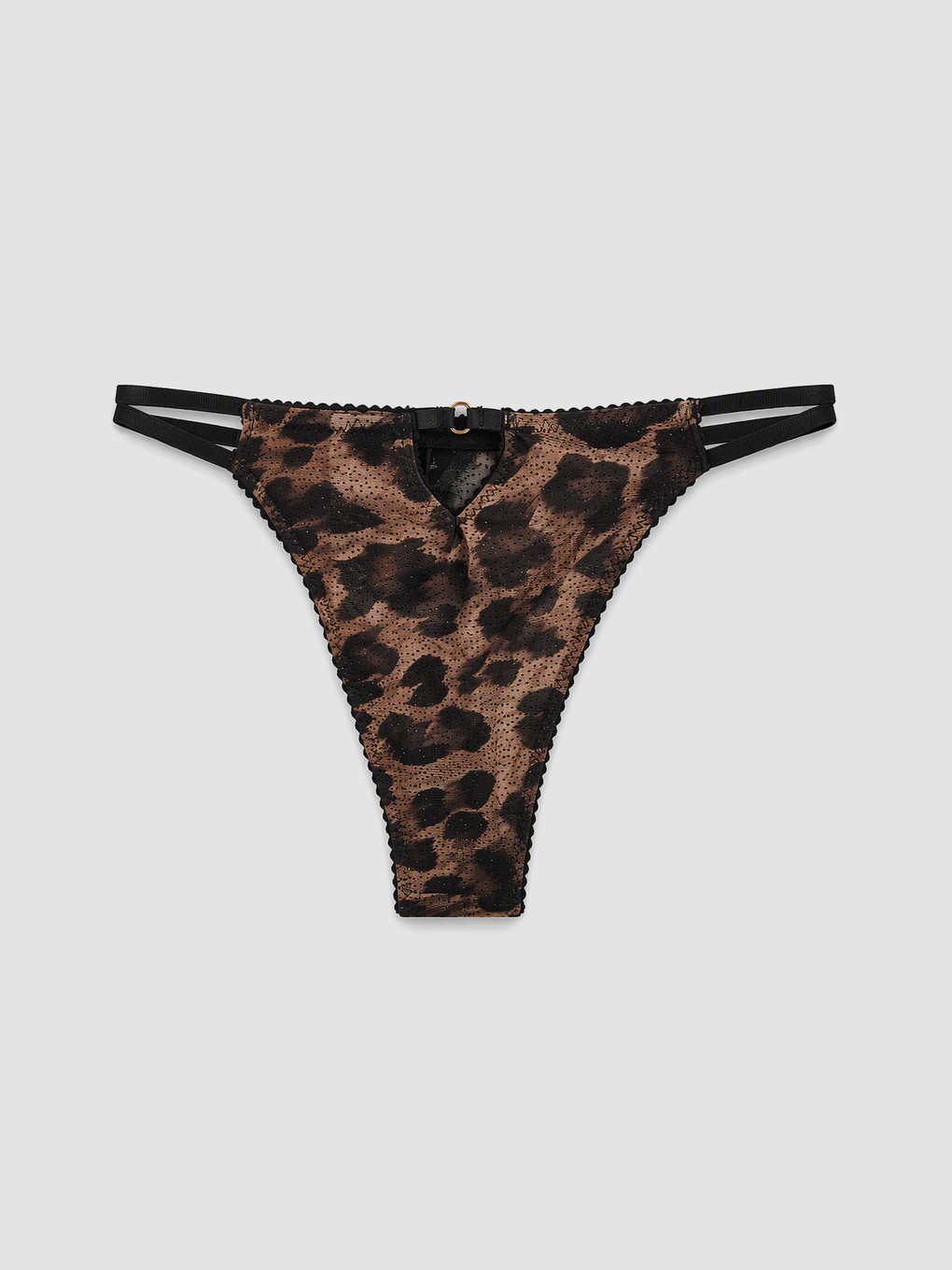 Leopard Print Fancy Brazilian Knickers-1