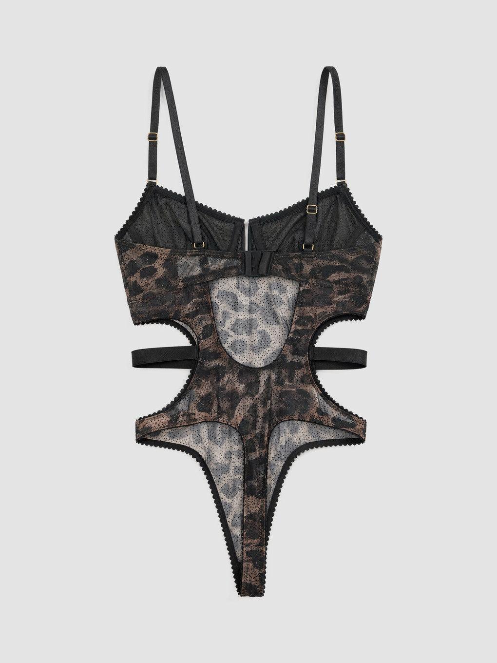 Leopard Print Women's Fancy Bodysuit-1
