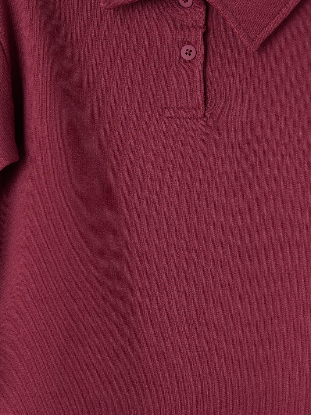 Bordo Polo Yaka Kız Çocuk Sweatshirt-1