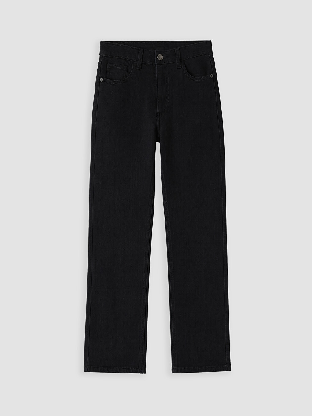 Siyah Straight Fit Kadın Jean Pantolon