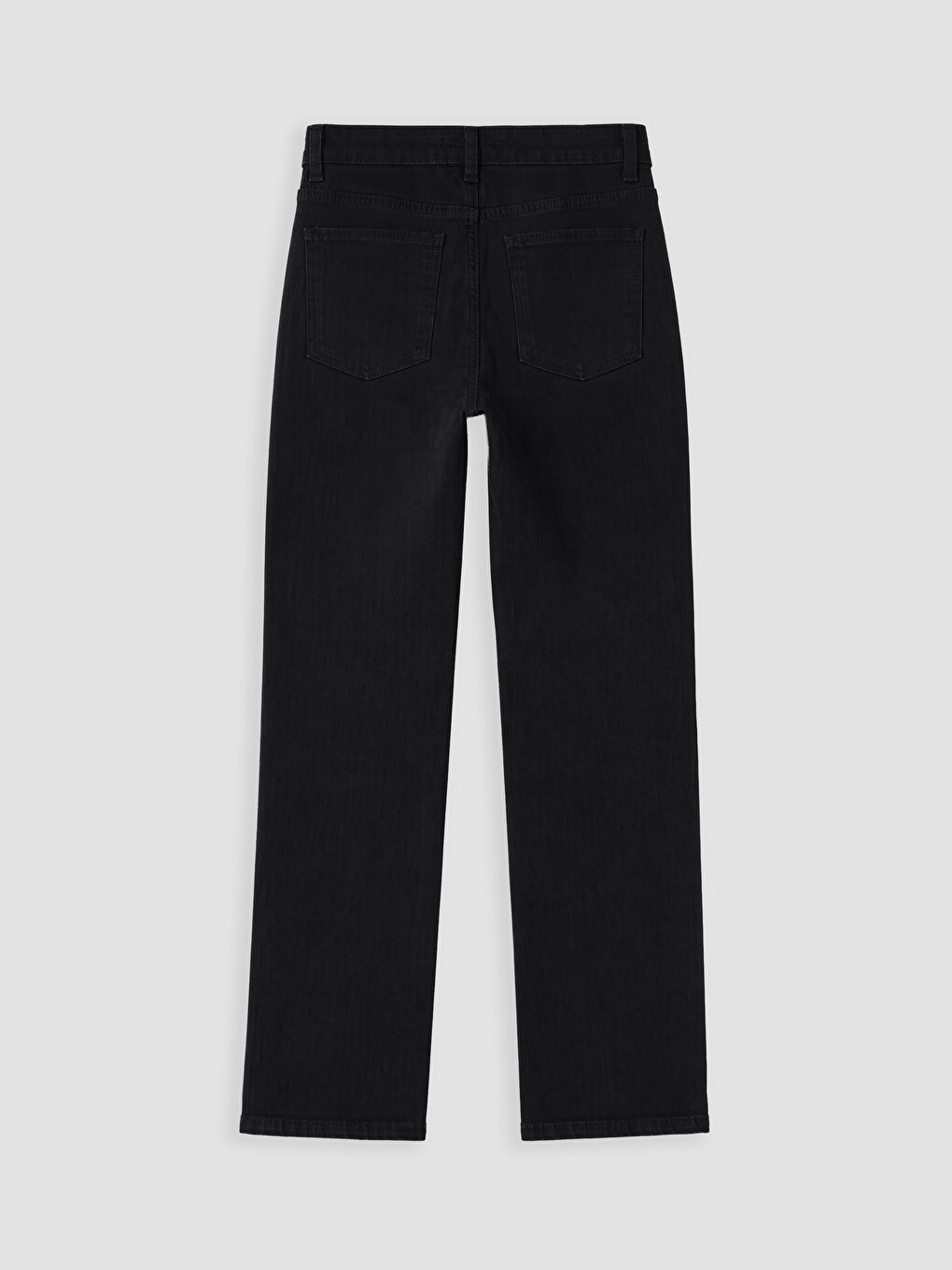 Siyah Straight Fit Kadın Jean Pantolon-2