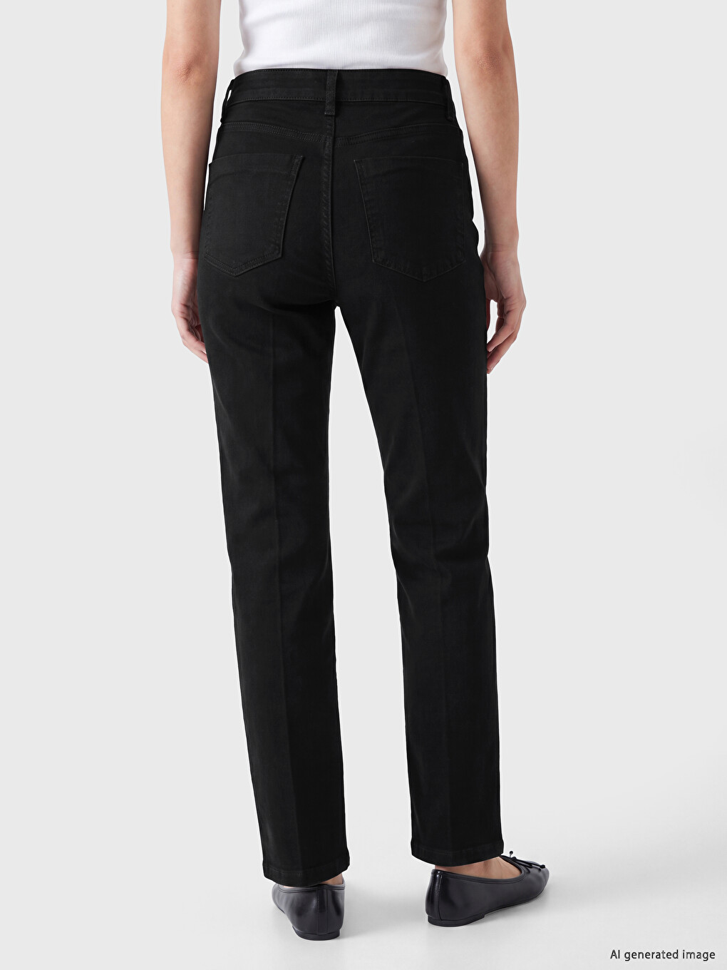 Siyah Slim Fit Kadın Jean Pantolon-3