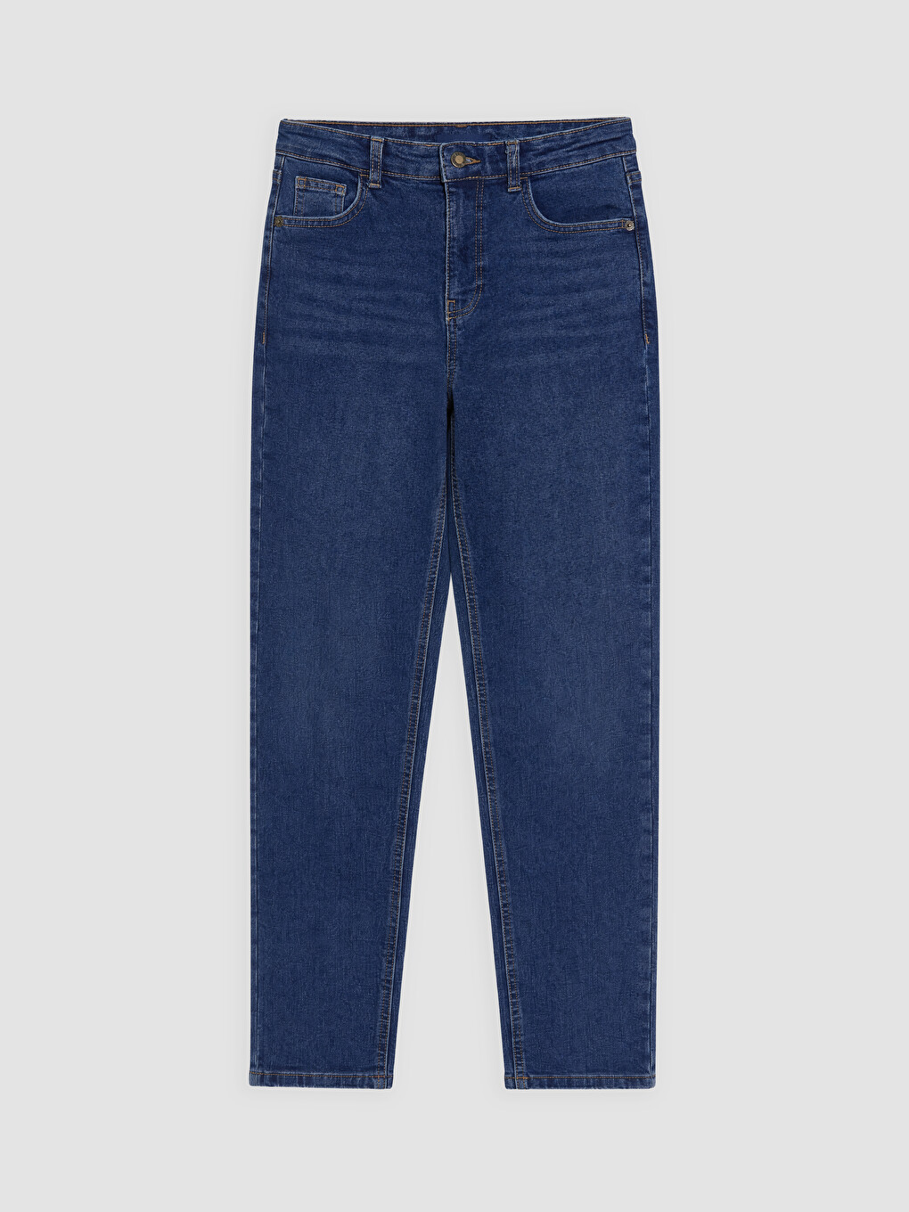 İndigo Mom Fit Kadın Jean Pantolon-4