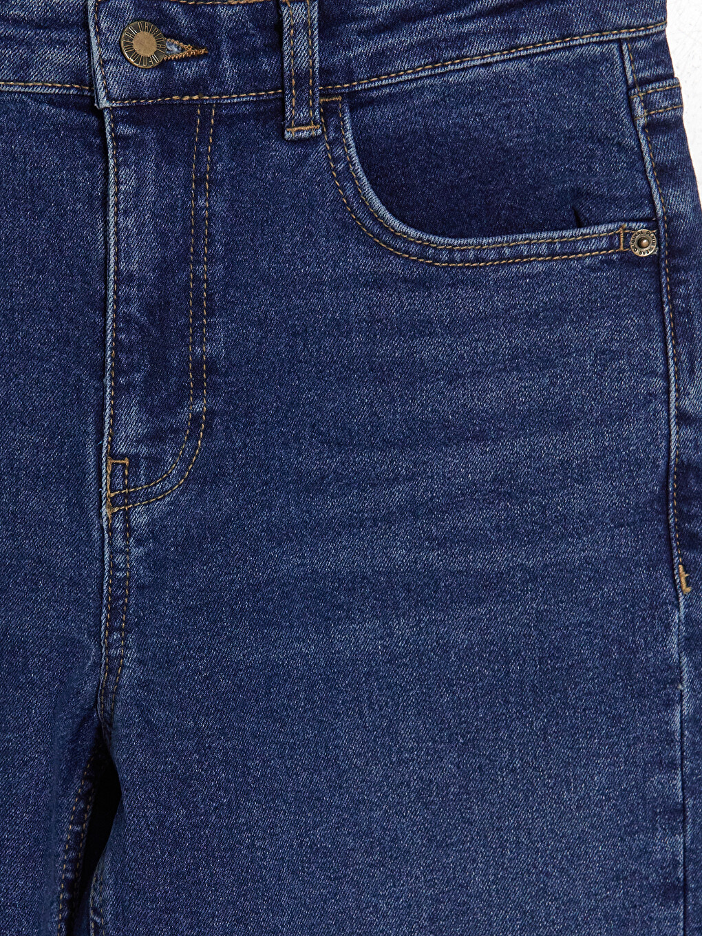İndigo Mom Fit Kadın Jean Pantolon-6