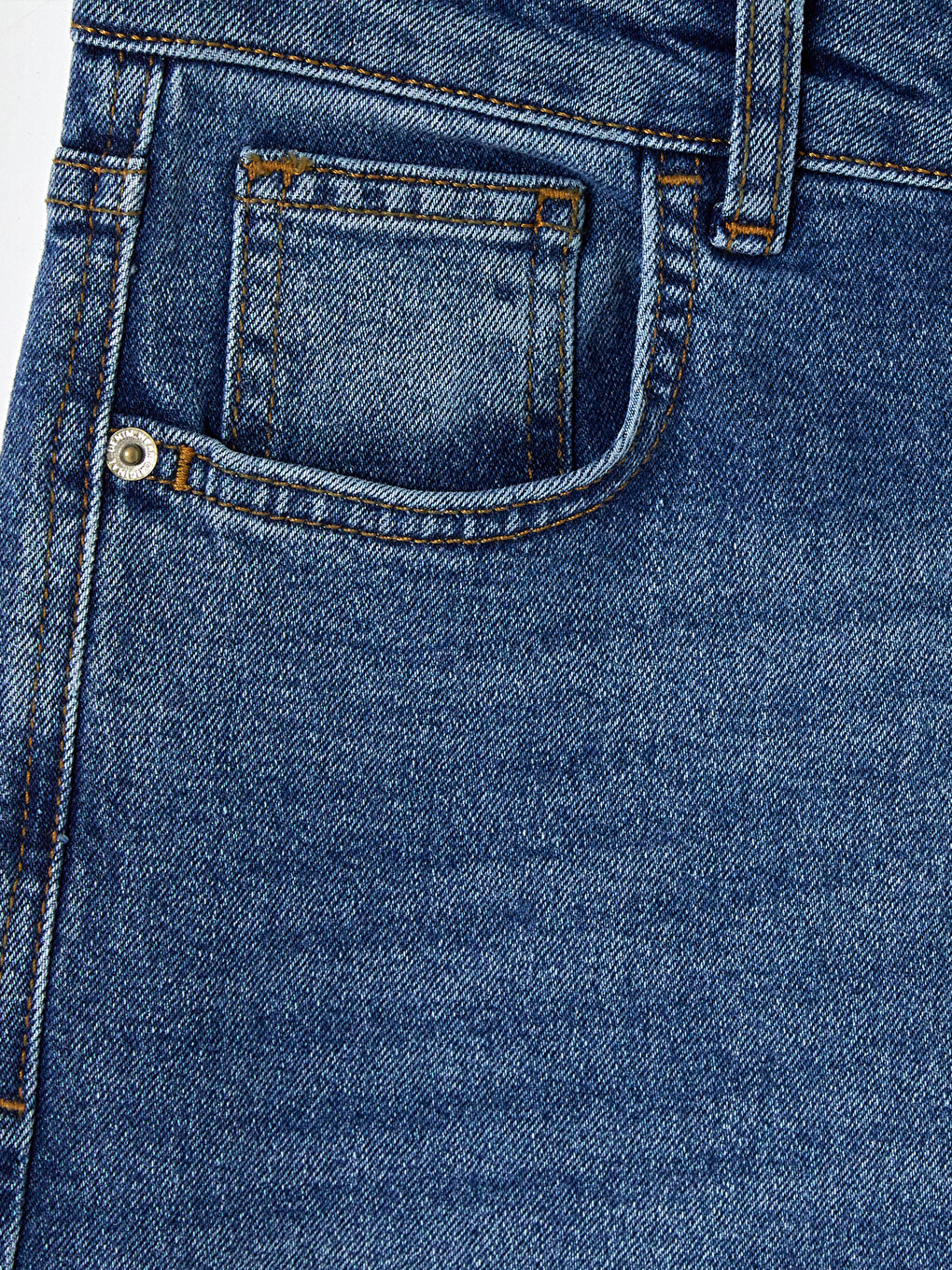 İndigo Mom Fit Kadın Jean Pantolon-5