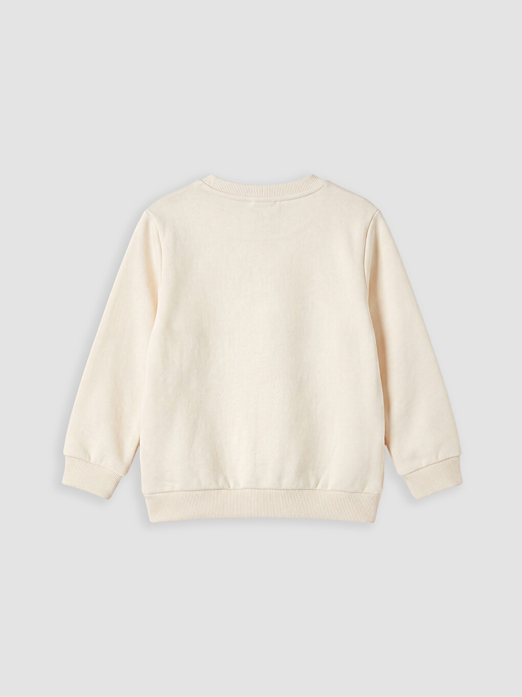 Ekru Baskılı Kız Çocuk Kalın Sweatshirt-2