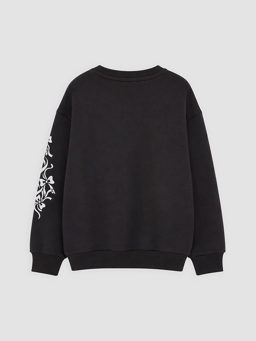 Siyah Baskılı Kız Çocuk Sweatshirt-1