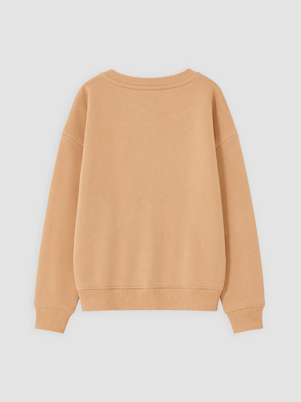 Kahverengi Baskılı Kız Çocuk Sweatshirt-1