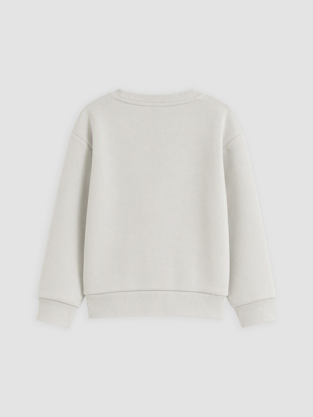 Gri Baskılı Kız Çocuk Kalın Sweatshirt-1