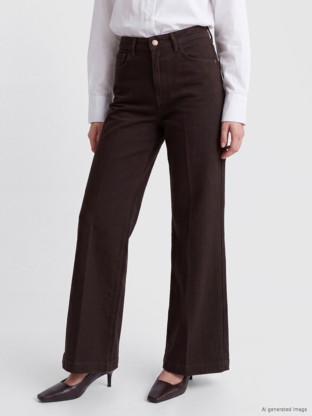 Woman Brown Jeans-1