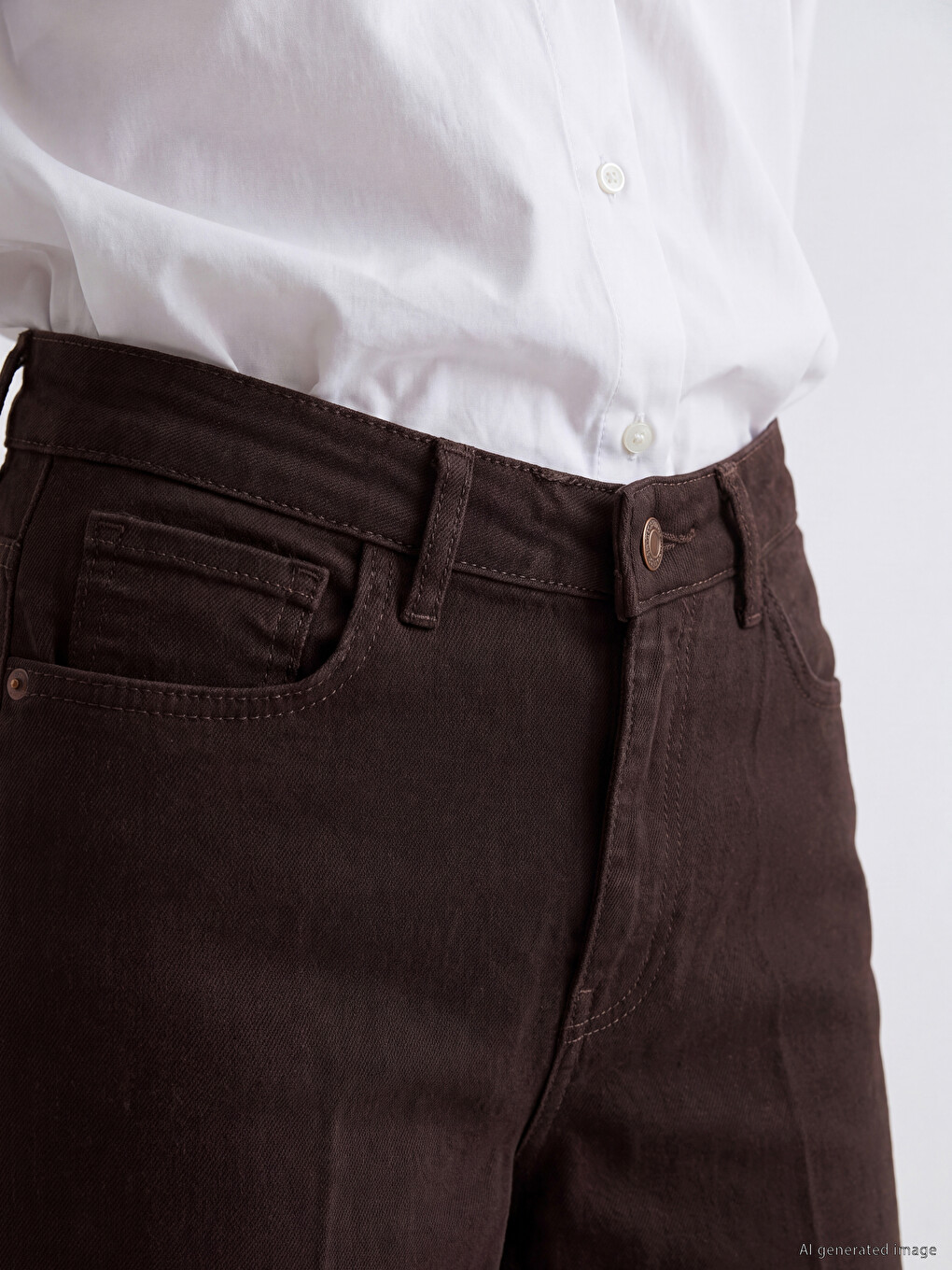 Woman Brown Jeans-2