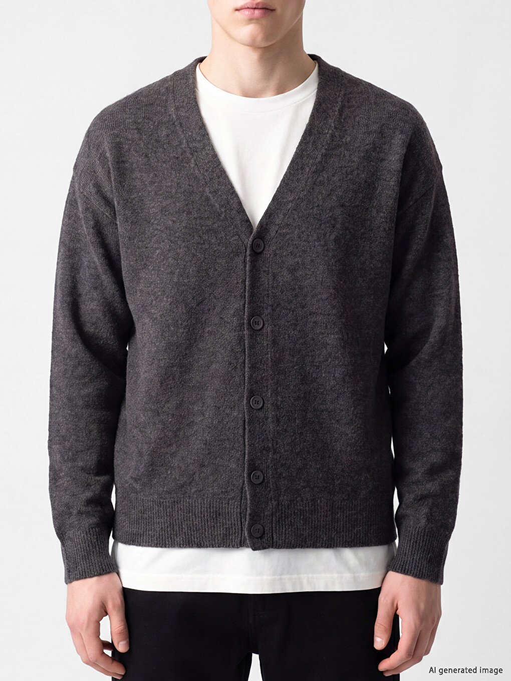 V Neck Men's Knitwear Cardigan-2