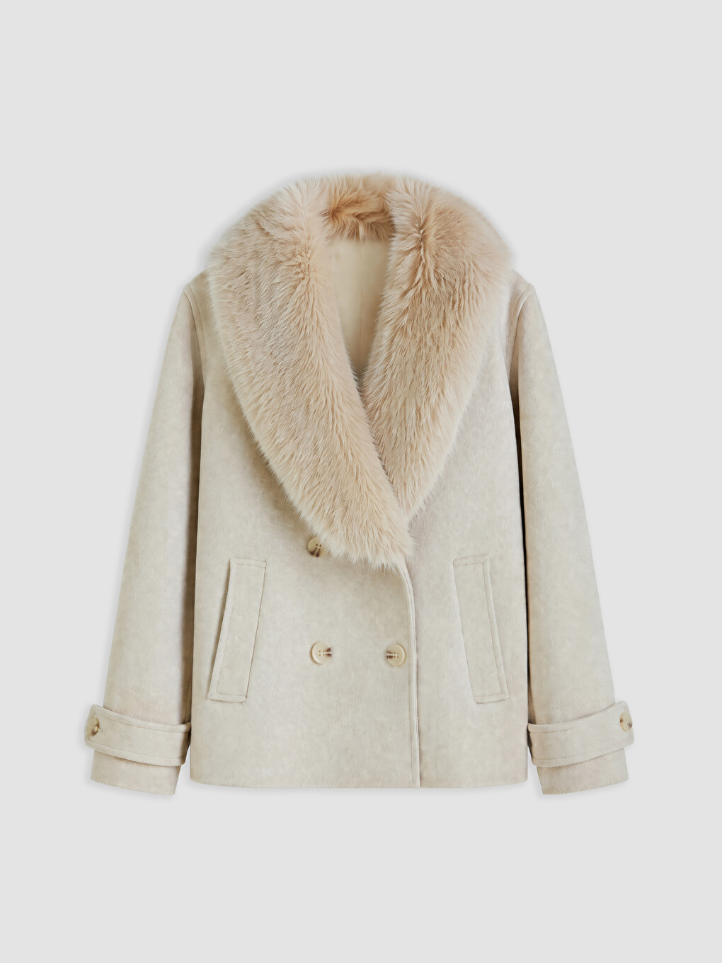 Fur Collar Women's Cachet Coatigan-5