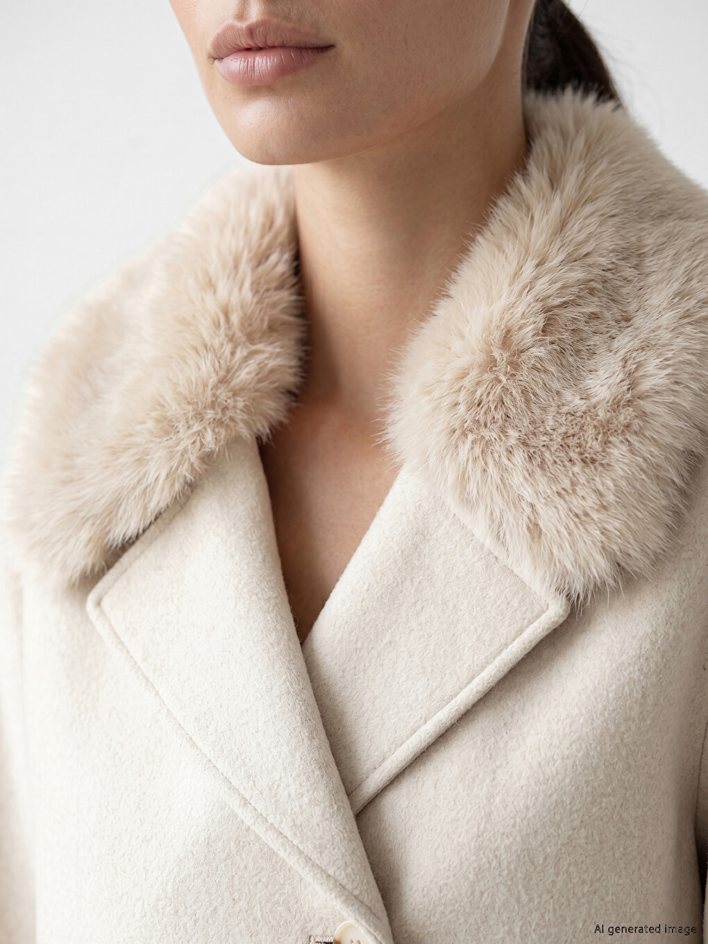 Fur Collar Women's Cachet Coatigan-3