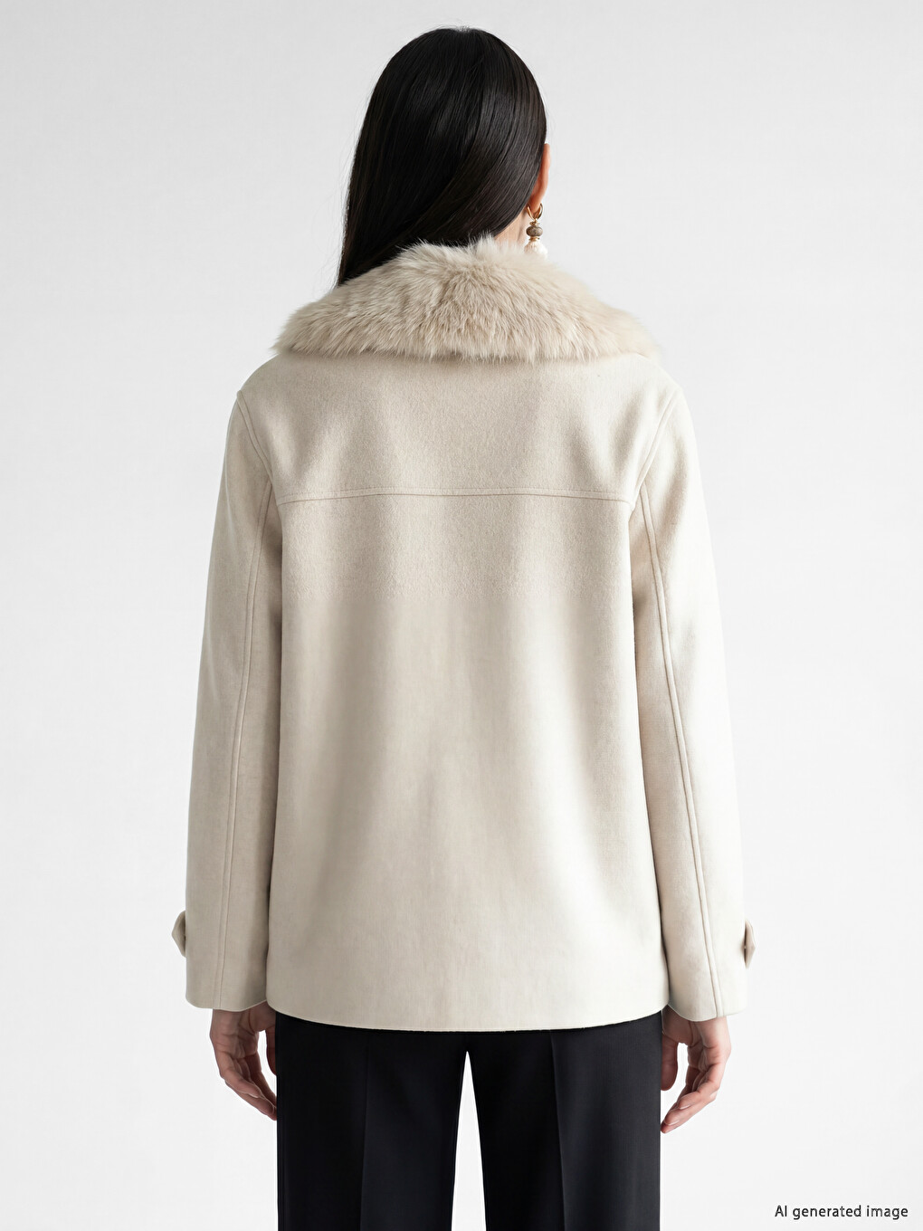 Fur Collar Women's Cachet Coatigan-4