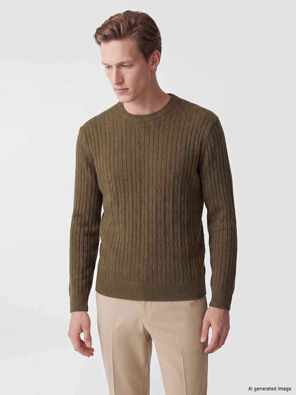 Crew Neck Men's Knitwear Sweater