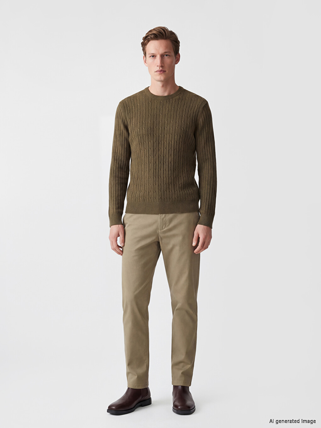 Crew Neck Men's Knitwear Sweater-1
